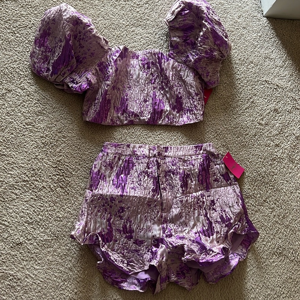 Matching Purple Metallic Set